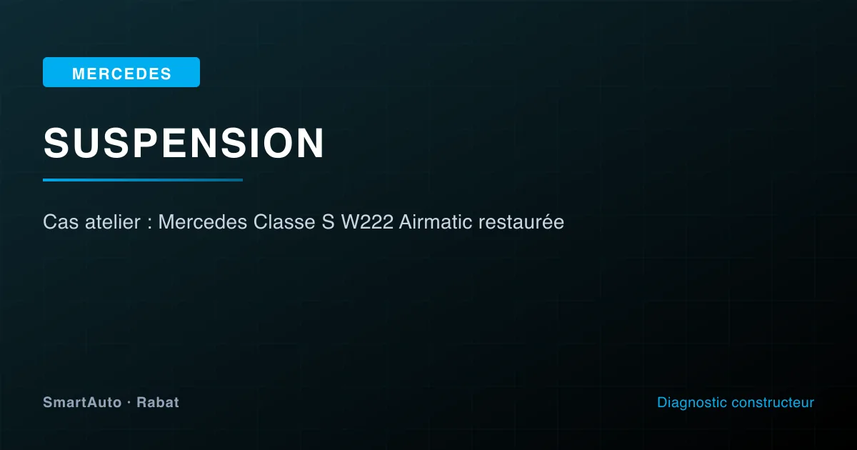 Diagnostic et réparation Mercedes à Rabat par SmartAuto — atelier Agdal Hay Riad