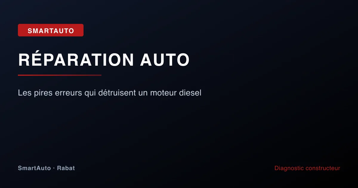 Les pires erreurs qui détruisent un moteur diesel