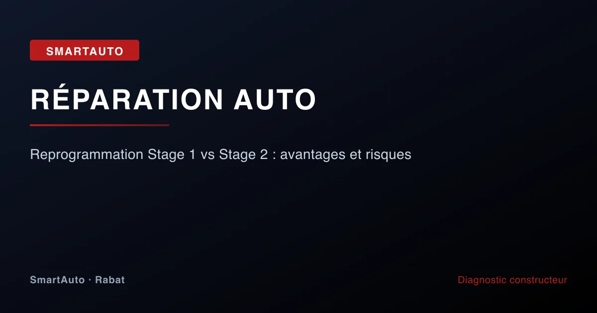 Reprogrammation Stage 1 vs Stage 2 : avantages et risques