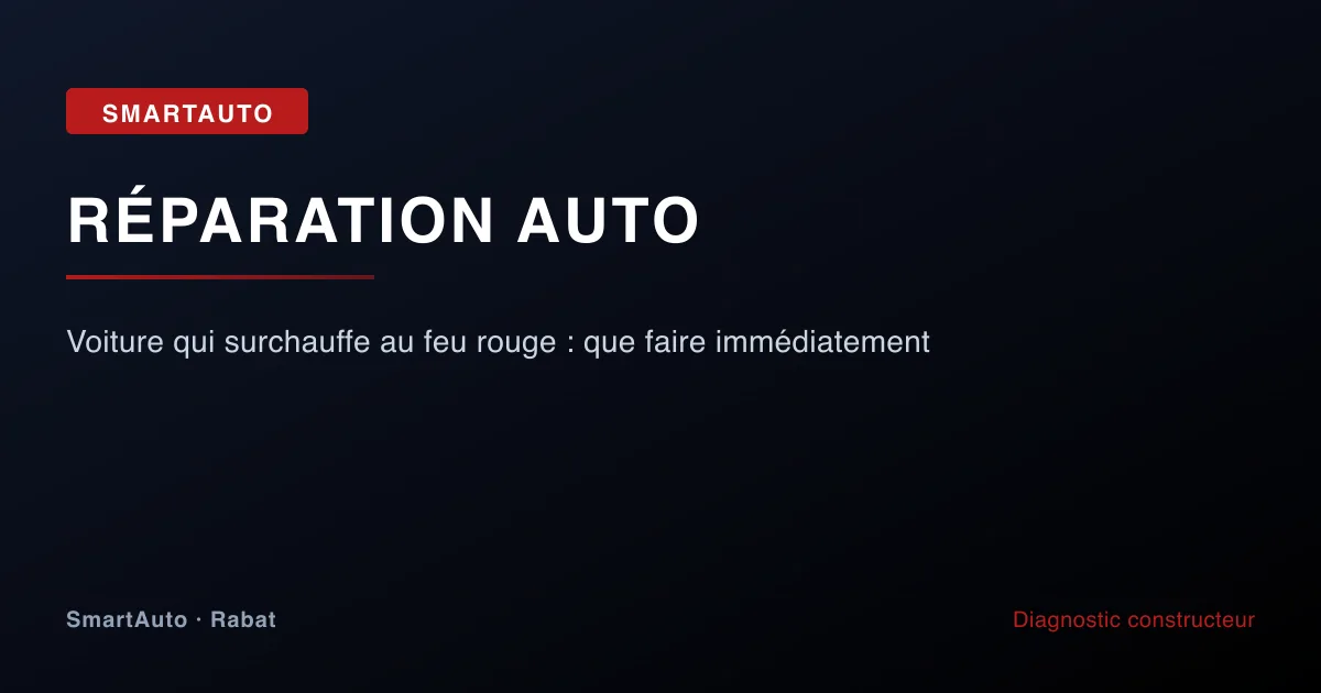 Voiture qui surchauffe au feu rouge : que faire immédiatement — atelier SmartAuto Rabat Agdal véhicules allemands